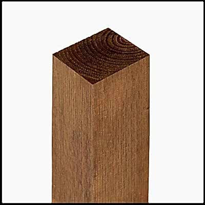 diagram of wooden fence post
