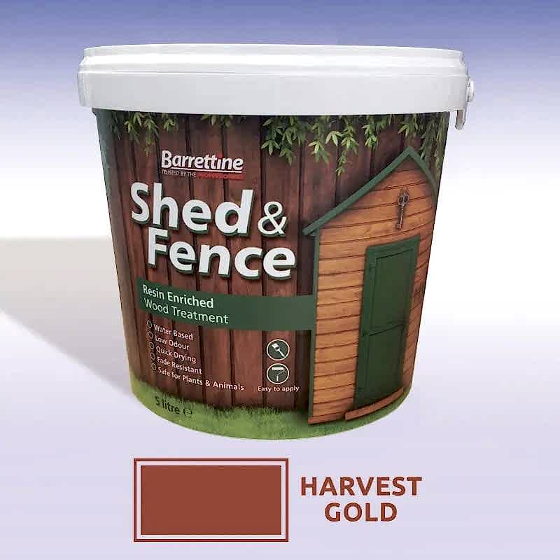 a tub of Barrettine Treatment - one of the best wood preserver for fence posts