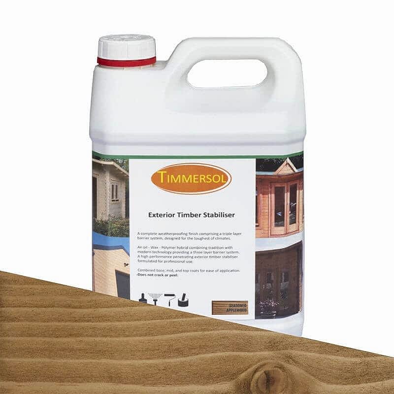 Timmersol Seasoned Applewood Stabiliser & Waterproofer 5 Litres - Click Here to View timber stabilisier is the perfect choice for treating your fence or shed