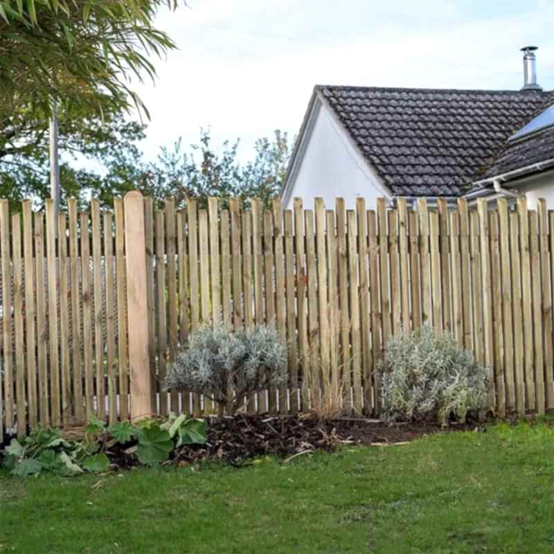 Forest 6' x 3' Pressure Treated Contemporary Picket Fence Panel (1.83m x 0.9m) - Click Here to View if you're looking to add curb appeal with a picket fence like this, then you'll be adding up the cost of a picket fence including picket fence cost and picket fence installation costs