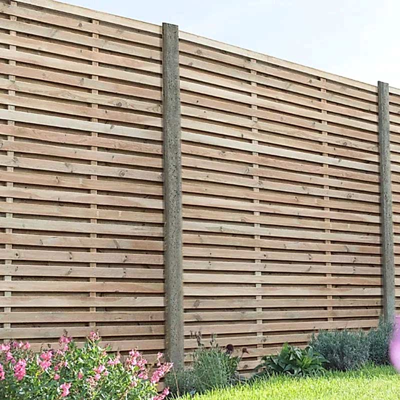 the owner of this pristine fence will not need to worry about how to replace a fence panel, replacing a fence panel or replacing fence panels in concrete posts anytime soon