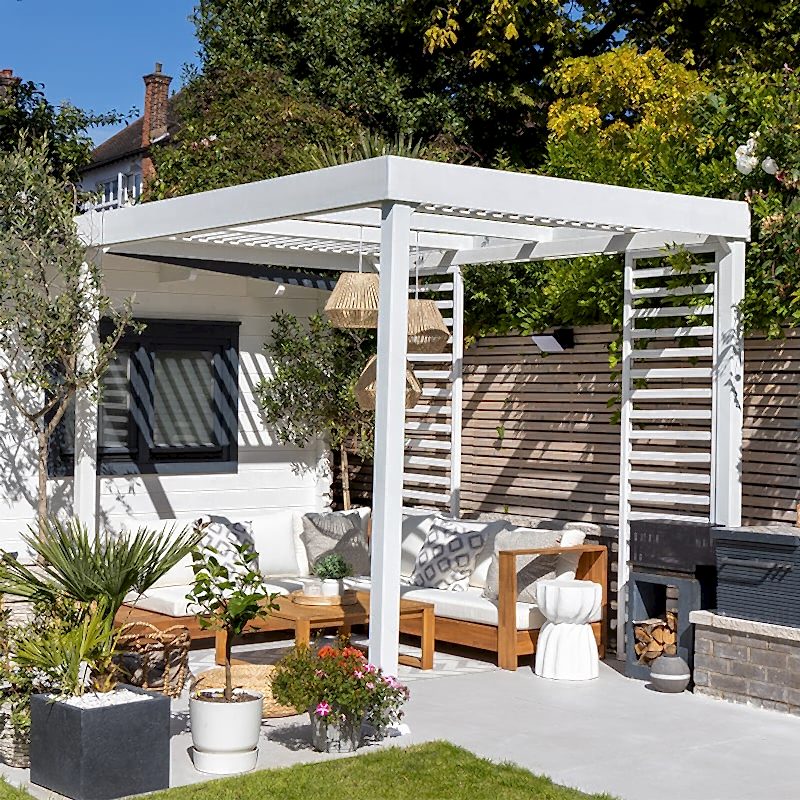 Fast track your garden transformation with this pergola with privacy panels