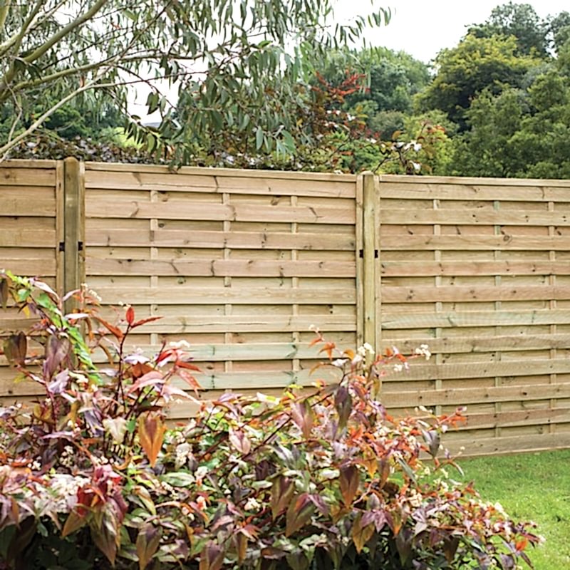 Forest 6' x 6' Europa Plain Pressure Treated Decorative Fence Panel
