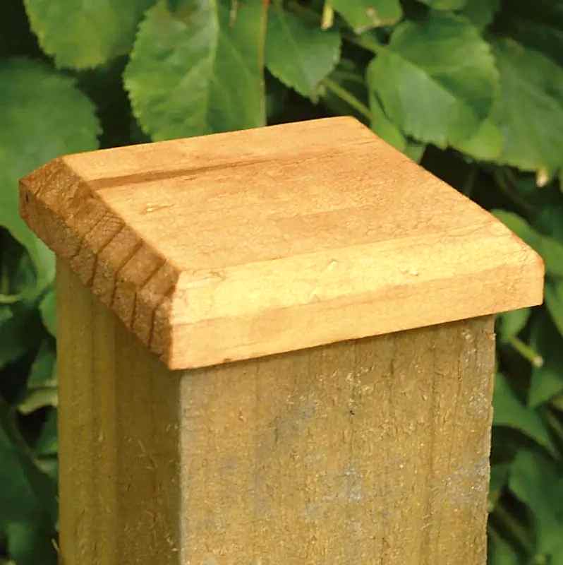 a wooden fence post cap may be the only thing you need for fixing a fence with only minor damage
