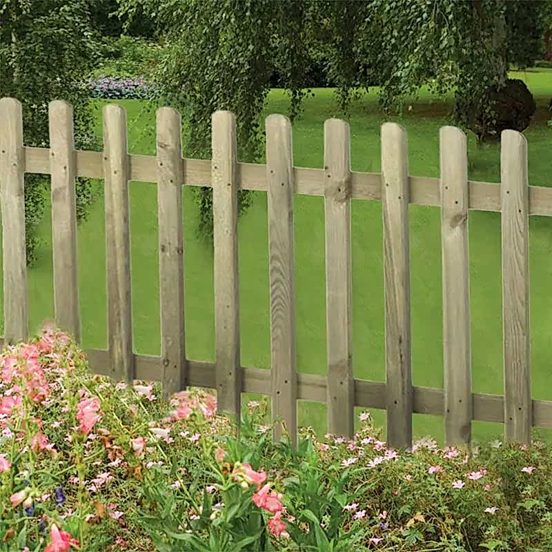 If you have no time for building picket fences, then buy this ready-made pale picket fence panel