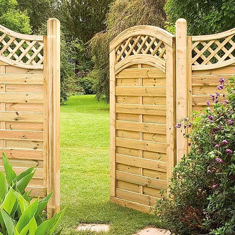 This is one of the designs for wooden garden gates on our list of wooden garden gate ideas