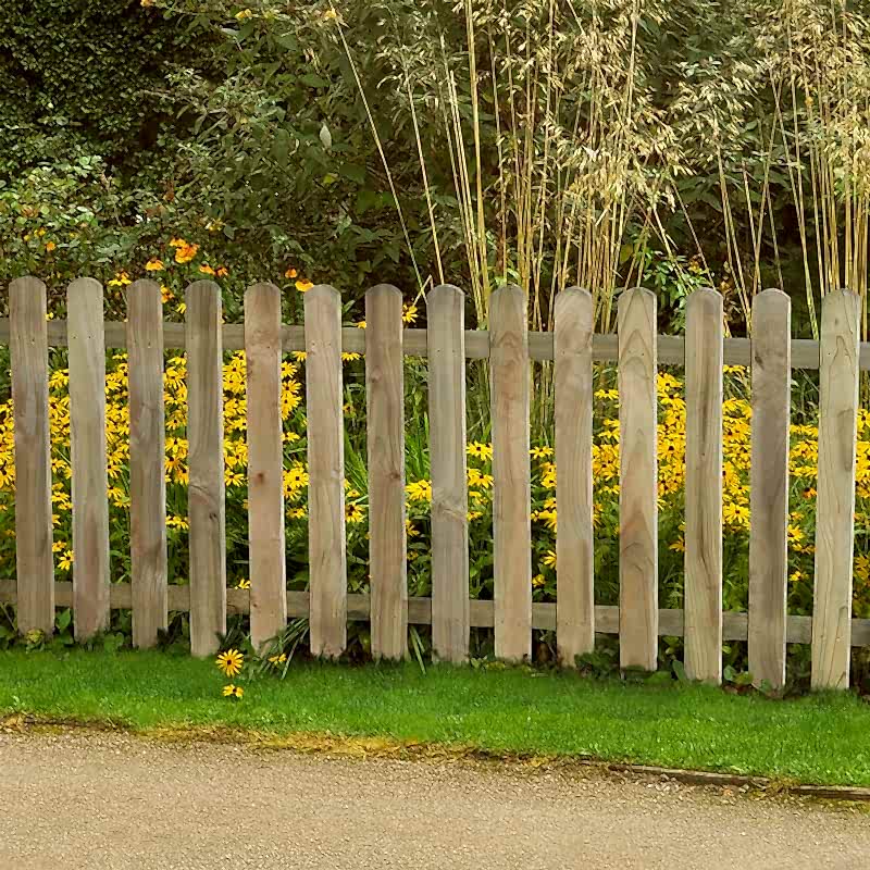 Forest 6' x 3' Heavy Duty Pressure Treated Pale Picket Fence Panel