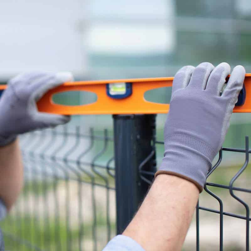 This image shows a stage in installing fence posts. To do this you will need to know how to install fence posts, how to install a fence post and how to set fence posts
