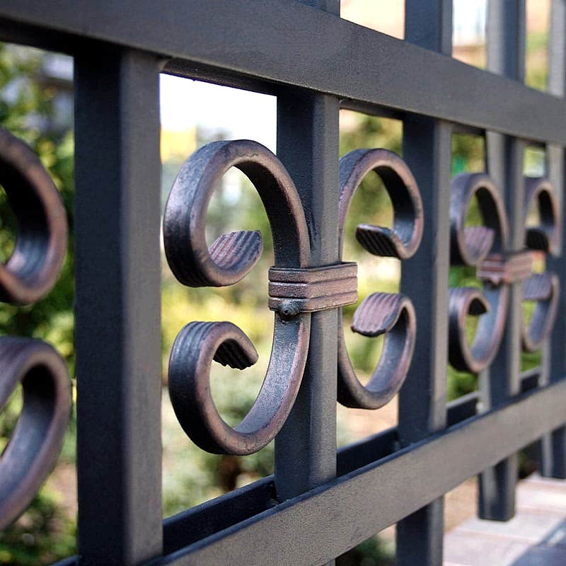 metal is a great garden fence design for modern gardens