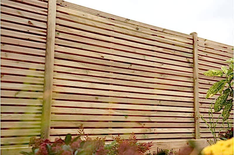 a modern slatted design is popular but will increase your fence installation costs significantly