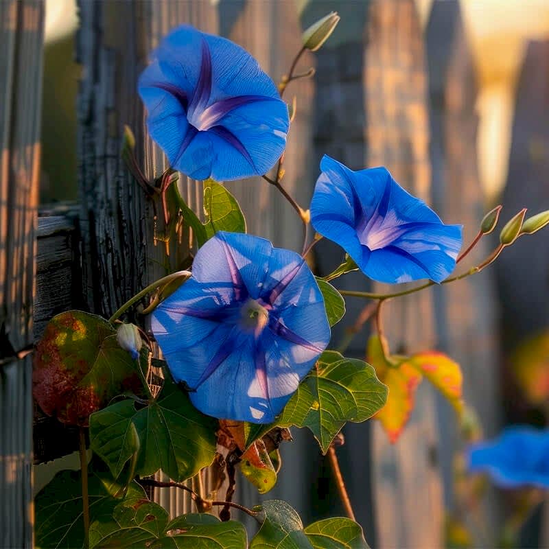 a photo of plants on a fence