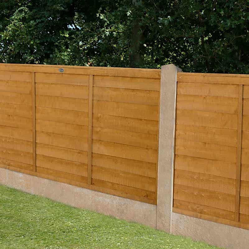 Forest 6' x 3' Straight Cut Overlap Fence Panel