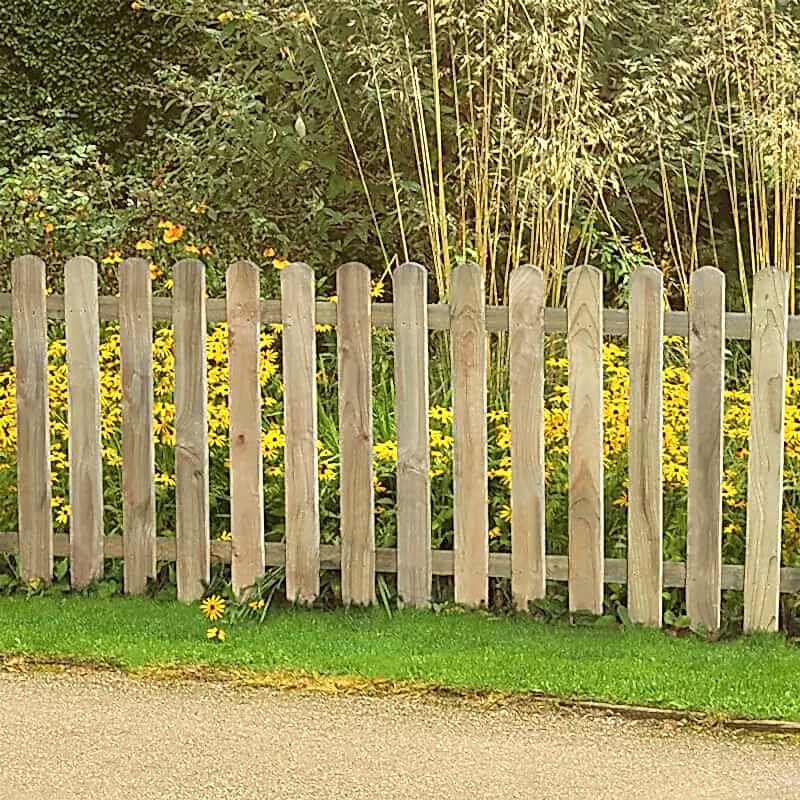 Forest 6' x 3' Heavy Duty Pressure Treated Pale Picket Fence Panel (1.8m x 0.9m) - Click Here to View a photo showing a decorative fencing panel that could be considered wildlife fencing, fencing for wildlife or wildlife-friendly fencing