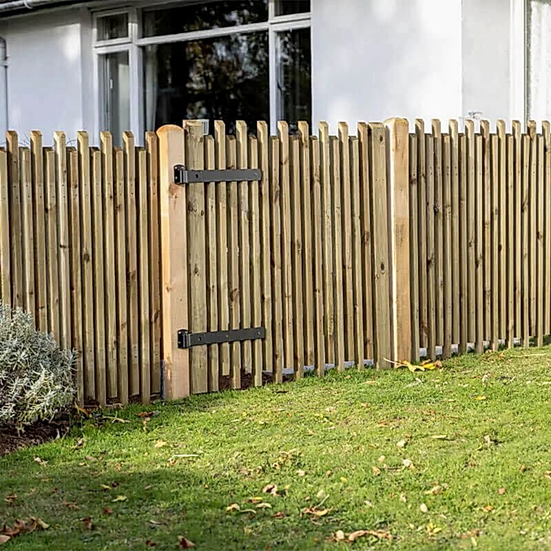a photo of a wooden side gate which is one of the gate types in our list of types of garden gates