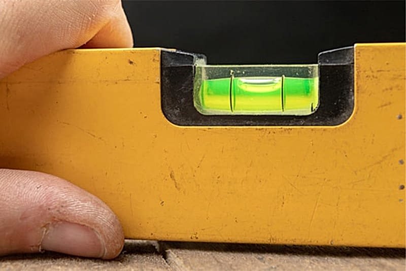 a spirit level is vital for fence post instillation