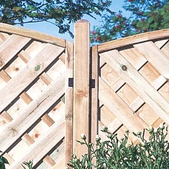 Wooden fence posts