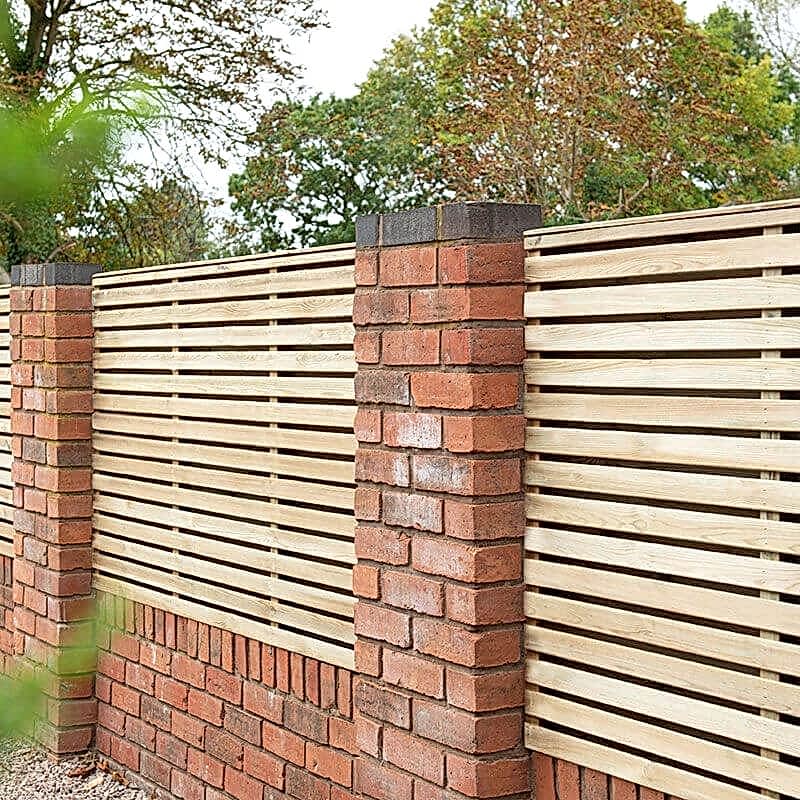 A shorter fence panel that is ideal for adding a fence on driveway