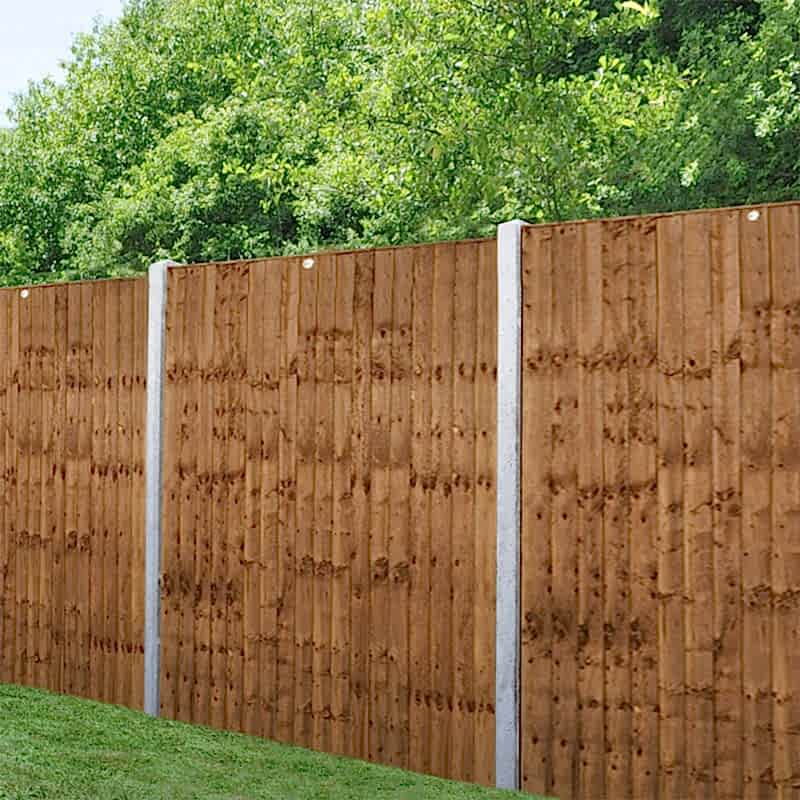 Forest 6' x 6' Brown Pressure Treated Vertical Closeboard Fence Panel