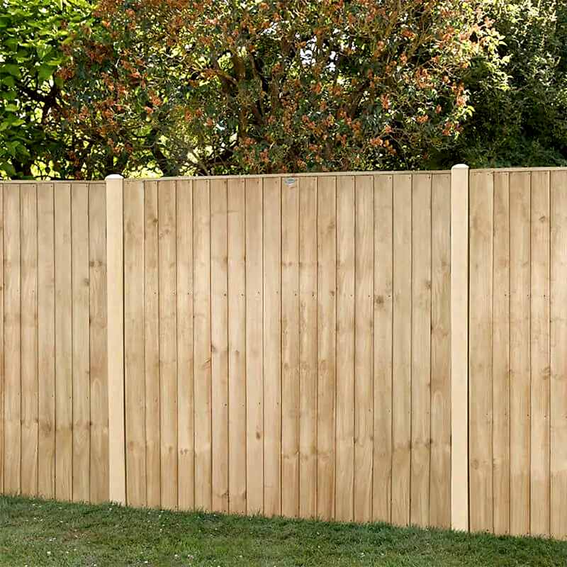 Forest 6' x 6' Pressure Treated Vertical Closeboard Fence Panel (1.83m x 1.85m) - Click Here to View a photo of some eco-friendly fence panels that are made using sustainable fence materials to create eco-friendly fencing