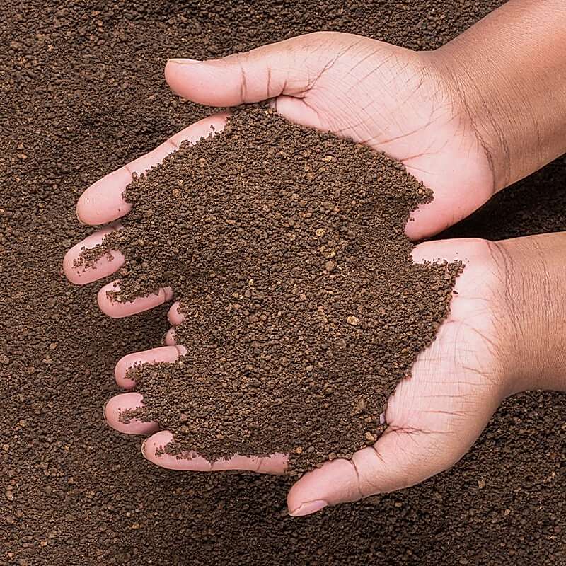 a photo of soil that may be used for plants on a fence