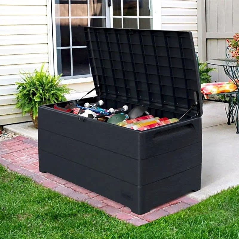 Plastic garden storage chest Plastic garden storage chest