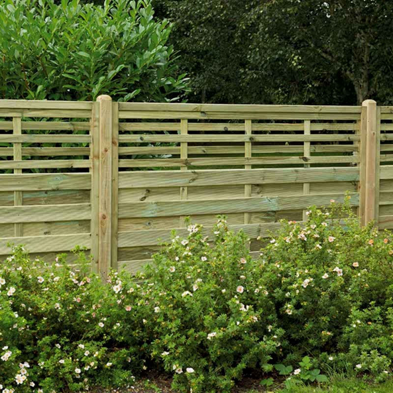 6’x4’ Kyoto decorative fence panel with lattice