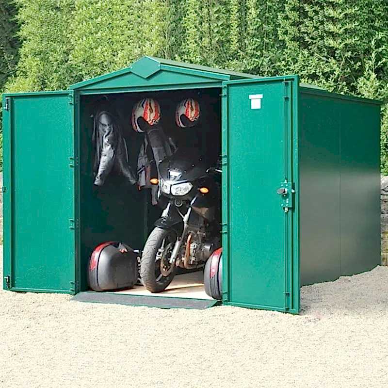 Metal motorbike shed Metal motorbike shed