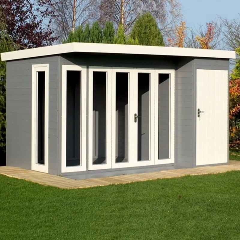 Painted Summer House with Side Shed Painted Summer House with Side Shed