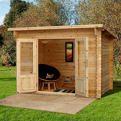 Harwood pent roof log cabin Harwood pent roof log cabin