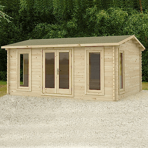 Rushock reverse apex roof log cabin Rushock reverse apex roof log cabin