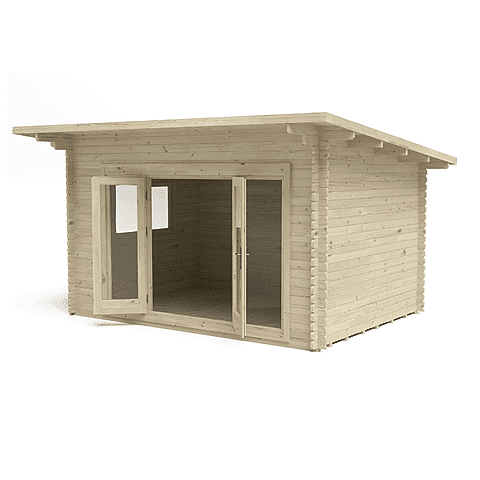 Log cabin cladding construction Log cabin cladding construction