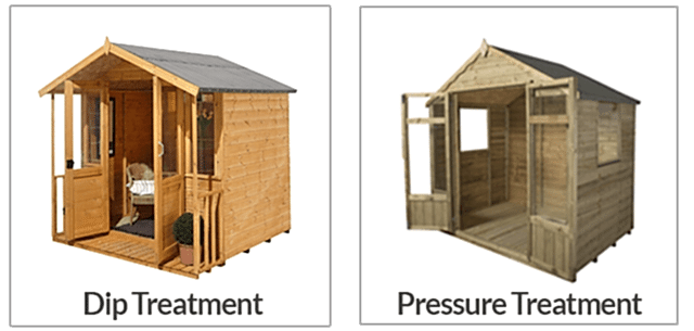 Summer Houses with Dip Treatment and Pressure Treatment Summer Houses with Dip Treatment and Pressure Treatment