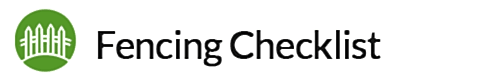 Fencing Checklist