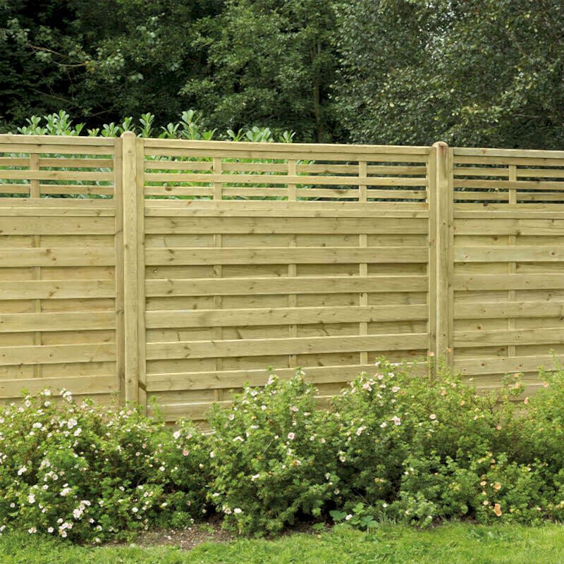 Fence panel with slatted top Fence panel with slatted top
