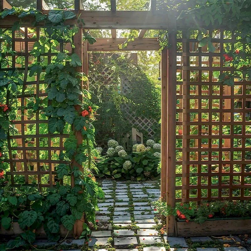 Garden trellis archway Garden trellis archway