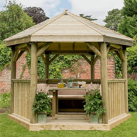 Fully furnished wooden gazebo Fully furnished wooden gazebo