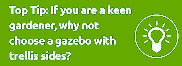 Why not choose a gazebo with side trellis Why not choose a gazebo with side trellis