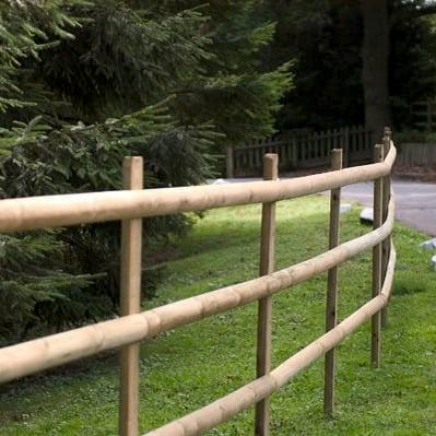 Post and rail fencing Post and rail fencing