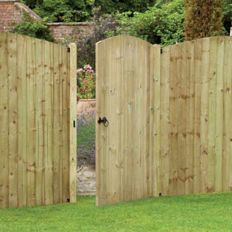 Tongue and groove wooden side gate