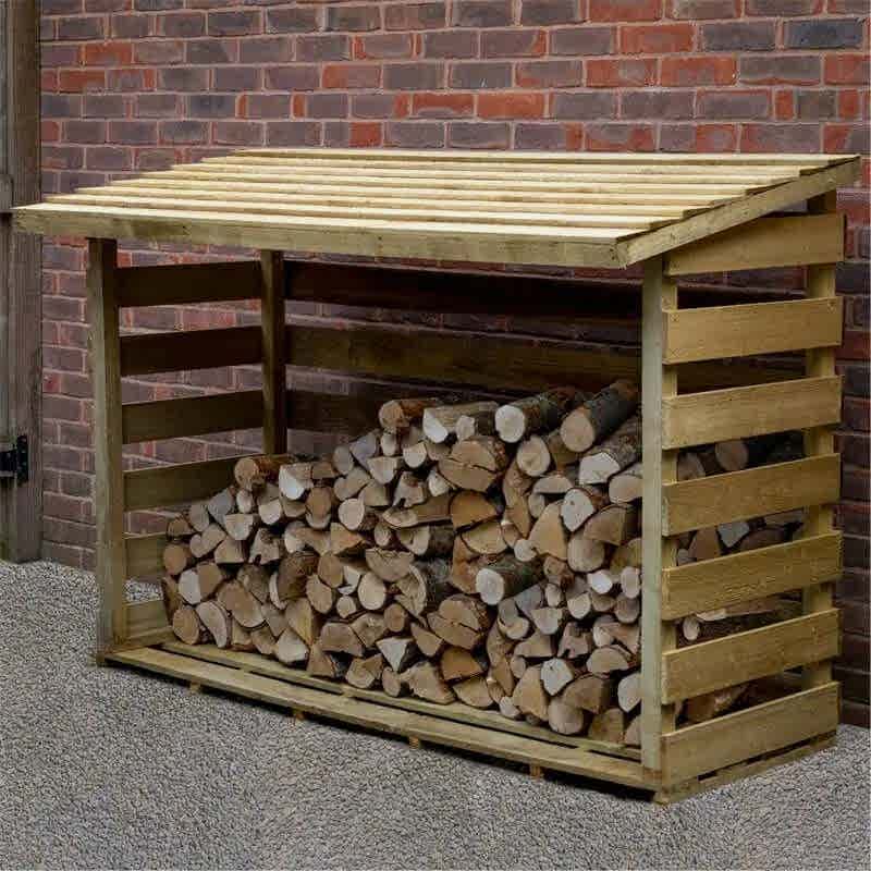 Wooden log store Wooden log store
