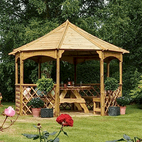 Partially side gazebos Partially side gazebos