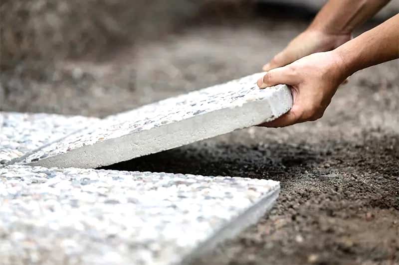 Paved shed base Paved shed base