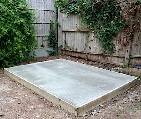 Concrete base - the best shed base Concrete base - the best shed base