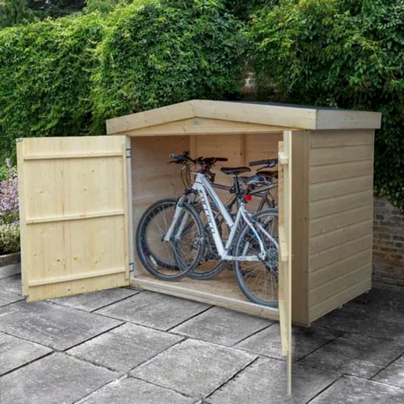 Wooden bike shed Wooden bike shed