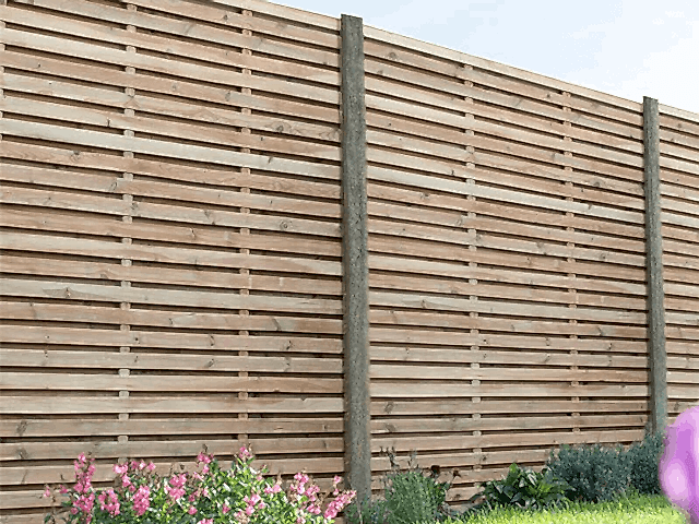 Double Slatted Fencing