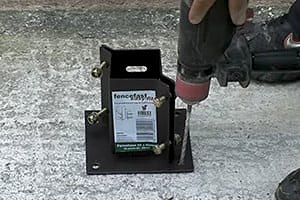 Installing Fence Posts into Concrete