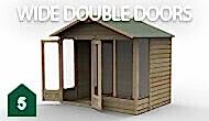 Number 5 Wide Double Doors