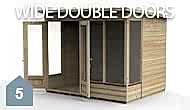 Number 5 Wide Double Doors