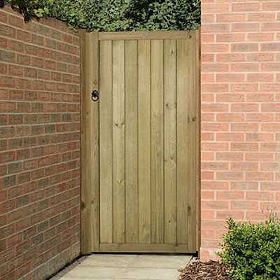 Buy the Forest 3x6 Vertical Tongue and Groove Side Garden Gate now a wooden side gate made from vertical tongue and groove boards